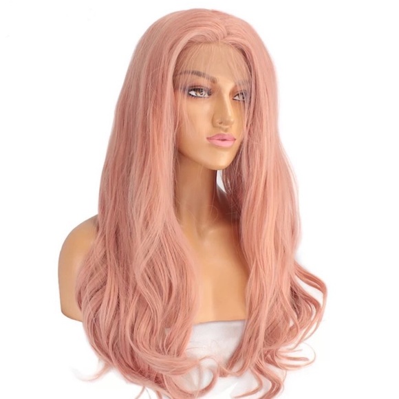 ♥️ PINK 24” NATURAL STRAIGHT LACE FRONT WIG💫 *NEW - Picture 2 of 4